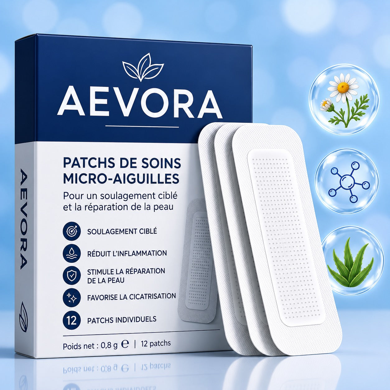 Patchs Veineux AEVORA® — Soulagez vos jambes sans crème, sans collant, sans chirurgie